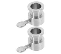 Toyvian Rallonge de Broche 2 pièces butées en métal Acier Inoxydable pour Grill extérieur et fêtes en Plein air Accessoires Barbecue Pratiques