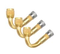 Toyvian Rallonge de Valve de Pneu à 45 Degrés Lot de 3 en Cuivre Robuste pour Vélo et Scooter Adaptateur de Tige de Soupape Solide pour Points Inflation Difficiles