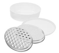 Toyvian Râpe à Fromage Outil de Coupe en Acier Inoxydable avec Récipient Blanc Facile à Nettoyer au Lave-vaisselle pour Carottes et Fromage Cuisine