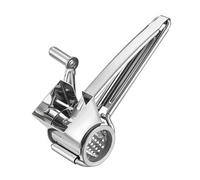 Toyvian Râpe à Manivelle en Acier Inoxydable 304, Trancheuse à Fromage Rotative, Râpe Manuelle Multifonction Cuisine, Outil Cuisine Inox pour Fromage, Ail et Légumes, 1 Pièce, Argenté