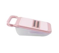 Toyvian Râpe Multifonction à Gros Grains pour Carottes Légumes et Fruits avec 3 Lames en Acier Inoxydable Poignée Ergonomique en Plastique Rose Outil Cuisine Manuel pour Préparation