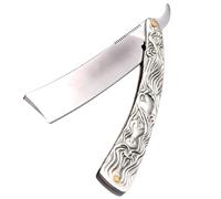 Toyvian Rasoir à L’Ancienne Manuel Gris pour Barbe et Cheveux Taille Compacte Acier Inoxydable Solide Rasoir Droit Traditionnel pour Soin Personnel Masculin Utilisation Pratique et