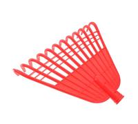 Toyvian Râteau De Jardin à Dents pour Ramassage Débris Râteau Plastique pour Entretien De Pelouse Et Massifs De Rouge