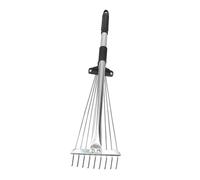 Toyvian Râteau Rétractable avec Dents pour Nettoyage de Jardin Outil Pratique Acier pour Mauvaises Accessoire de Jardinage Durable
