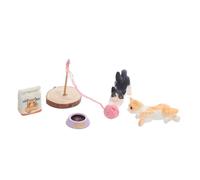 Toyvian Realistic Tiny Kitten Figures with Yarn Ball Safe for Indoor Outdoor Creative Play and Home Decor