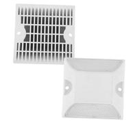 Toyvian Réflecteurs Routiers en Aluminium Et Plastique Blanc Double Face 2 Pièces pour Allées Et Routes Sécurité Nocturne Pluie