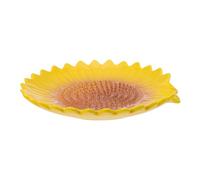 Toyvian Repose-cuillère en Céramique Tournesol Jaune Antidérapant Base Anti-rayures, Support pour Cuillère à Soupe et Cuillère à Café, Accessoire Cuisine Polyvalent pour Plan de Travail