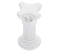 Toyvian Résine Roman Colmn Candlestick Maison décoration entrée décoratif Mignon Petit modèle de piliers Romains Miniatures modèle de Pilier Miniature en résine Blanche
