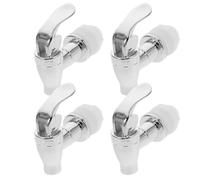 Toyvian robinet de refroidisseur d'eau distributeur d'eau intérieur filetage en plastique remplacement du robinet de la carafe à eau 4 pièces ABS argenté résistant au colmatage pour