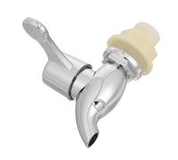 Toyvian Robinet Distributeur en Plastique Argenté pour Seaux de Fermentation et Barils, Contrôle de Débit Précis, Compatible Diamètre 15-18mm, pour Brassage Maison