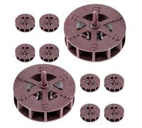 Toyvian Roue décorative de Fontaine à Eau en Mouvement, Lot de 10, Plastique Marron, 5 cm, pour étangs et terrasses, décoration de Roue à Eau rotative