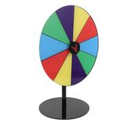 Toyvian Roue Fortune Colorée en Acrylique avec 10 Cases, Base Stable et Marqueur Effaçable, Jeu pour Fêtes du Nouvel an et Événements Scolaires