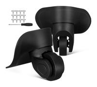 Toyvian Roues pivotantes universelles pour valises à roulettes, Lot de 2 Roues silencieuses en ABS, Accessoires pour réparation de Bagages de Voyage