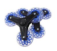 Toyvian Roues Triangulaires pour Chariot Robuste Roues de Remplacement Pivotantes pour Escalier pour Trolley Shopping Bleu