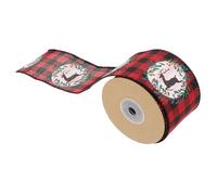 Toyvian Ruban de Noël pour Nœud DIY Ruban d'Emballage Artisanal en Imitation Lin 5 Yards par Rouleau Couleur Vive Fournitures de Bricolage pour Décoration Emballage Présent