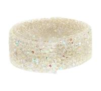 Toyvian Ruban Strass 2 CM Transparent Blanc en Résine Pierres Précieuses Bande Décorative Autocollante pour Ceinture Scintillante DIY Accessoires de Couture Créatifs pour Mariage et