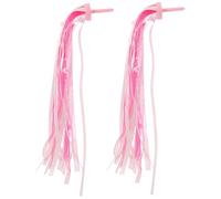 Toyvian Rubans Décoratifs Colorés pour Guidon de Vélo et Trottinette Accessoires Solides et Esthétiques pour Garçon Fille Set de Rose et Perles