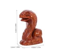 Toyvian Sculpture Serpent Bois Massif Figurine Sculptée Artisanale Décoration Bureau Maison Ornement Bois pour Salon et Bureau Accessoire Décoratif Original