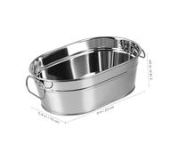 Toyvian Seau à Fruits de Mer Acier Inoxydable Seau Hygiénique et Pratique pour Restaurant Hôtel et Usage Domestique Capacité Design Simple et Résistant Rouille