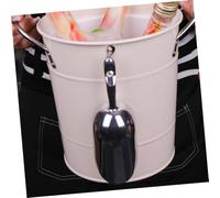 Toyvian Seau à Glace INOX Mini Blanc à Double Poignée Seau Métallique Portable pour Frites Snacks et Poulet Frit Bar et Restaurant Rangement Alimentaire Résistant Rouille