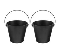 Toyvian Seau à Graisse pour Barbecue et Seau Intérieur Multifonction pour Cuisson Extérieure, Lot de 2 Pièces 8X10,5X12 CM, Résistant Haute Température, Récupération des Graisses,