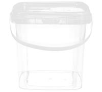 Toyvian Seau Carré en Plastique avec Couvercle Et Poignée Bac Alimentaire Étanche pour Stockage De Nourriture Et D’Eau Pique- Camping Bricolage 15.00 X 15.00 X 14.50 cm
