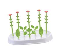 Toyvian Séchoir À Biberons Robuste Et Sûr Motif Floral Sans Base Vert Organisateur De Biberons