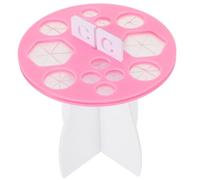 Toyvian Séchoir à Pinceaux de Maquillage en Plastique Léger Rose, Porte-pinceaux Créatif pour Séchage et Rangement, Support Compact pour Coiffeuse et Usage Professionnel