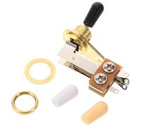 Toyvian Sélecteur à 3 Positions pour Guitare Électrique, Interrupteur de Micro en L Doré 3 Capuchons, Accessoire de Bascule pour Réparation et Mise à Niveau, Pièce Détachée Électronique