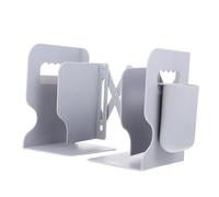 Toyvian Serrage-Livres Évolutif Pliable Gris Pupitre De Bureau en Matériau Solide pour Rangement Organisé à Domicile Bureau Ou Bibliothèque, Ensemble Combiné Serrage-Livres Et Porte-stylos