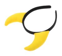 Toyvian Serrage-tête Cornes de Diable Jaune, Flanelle ABS Coton, Ambiance | Stable, Confortable, pour Adultes, Carnaval de Noël, Scène, Look Photo Distinctif