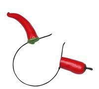 Toyvian Serrage-Tête de Fête Amusant en Mousse Forme Piment Rouge Accessoire Cheveux Léger pour Adultes Couvre-Chefs Original pour Soirées Cosplay et Événements Festifs