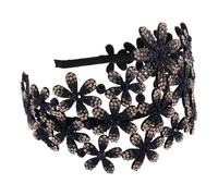 Toyvian Serrage-tête Large à Fleurs avec Cristaux Bleus, Léger et Antidérapant, Accessoire Élégant pour Coiffure de Mariage et Usage Quotidien