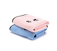 Toyvian Serviette de Bain pour Animaux Bleu en Microfibre Super Absorbante sans Électricité Statique 50x90cm Séchage Rapide des Chiens