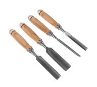 Toyvian Set 4 ciseaux bois en acier, semi-circulaires 6/12/18/24mm, accessoires inclus, pour menuiserie et sculpture pour débutants
