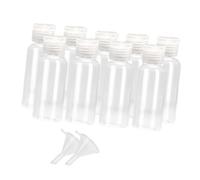Toyvian Set de 17 Pièces Bouteilles Vides 50ml en Plastique Réutilisables Mini Entonnoir Portable pour Camping et Voyage, Contenant pour Articles de Toilette