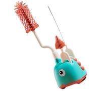 Toyvian Set de Goupillons Polyvalents pour Biberons et Tasses Bébé avec Support de Rangement, Matériaux Pp, Silicone et Acier Inoxydable, pour Voyages en Extérieur