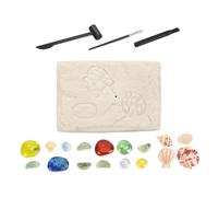 Toyvian Set de Jouets Archéologie Garçon Fille Jeu Emulation de Pierres Précieuses et Fossiles Sécurisée Kit DIY Excavation Ludique pour Garçons et Filles Cadeau Éducatif Ans