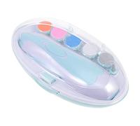 Toyvian Set de Manucure Électrique pour Garçon et Filles, Polisseuse D’ongles en Abs Bleu, Silencieuse et Sûre, Protection des Mains, pour Bébé et Adultes