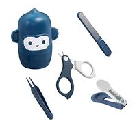 Toyvian Set De Manucure Kit De Coupe-ongles Avec Ciseaux à Ongles Et Pince à Épiler Ensemble Sécurisé Inoxydable Pour Trimming Doux Et Des De Nourrissons Modèle Bleu