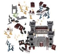 Toyvian Set de Pirate Guerrier et Squelette Château Modèle Sable Accessoires pour Garçon Fille Halloween Cosplay