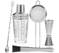 Toyvian Shaker à Cocktails en Verre Gradué 350 Ml, Kit de Bar en Inox pour Boissons et Cocktails Maison, Outil de Préparation Précis et Solide, Adapté Café et Bar