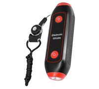 Toyvian Sifflet Électronique Multifonction Tons avec Lanière Rouge pour Arbitres et Sécurité Extérieure Puissant Lumière Sos Intégrée sans Batterie