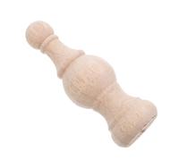 Toyvian Small Wooden Finial Unfinished Decorative Post Topper for Indoor Staircases Bed Posts Curtain Rods and Crafts Elegant Carved Design