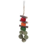 Toyvian Snack à Mâcher pour Dents de Cochons d'Inde et Hamsters Friandise Naturelle en Bois de Pomme et Épi de Maïs Balle de Foin Sachet Collation Orale pour Entretien Dentaire et Jeu