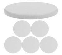 Toyvian Soucoupe Ronde pour Plante 6 Pièces, Diatomite Blanche, Sèche Vite | Minimaliste, Base Stable et Surface Antidérapante, pour Succulentes, Bureau, Boissons Froides et Entretien Propre