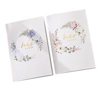 Toyvian Souvenir de mariage Lot de 2 carnets de vœux pour mariés et mariées en papier pour mariage et cadeau de mariage