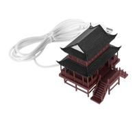 Toyvian Statue Miniature de Pagode Chinoise 6,5x7x6cm Marron | Architecture Ancienne, Placement Stable, Usage Eau et Terre, Décor Bonsaï et Jardin Féerique