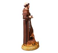 Toyvian Statue Saint François Classique en Résine, Figurine Sacrée Decor Sacré, Finition Soignée, Couleur Délicate, Décoration Bureau Et Maison, Ornement Religieux Unique,