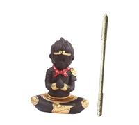 Toyvian Statue Sun Wukong en céramique avec Bâton Doré Décoration Zen pour Aquarium et Thé Figurine Mythique Stable pour Aménagement Aquatique